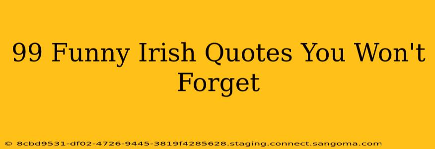 99 Funny Irish Quotes You Won't Forget