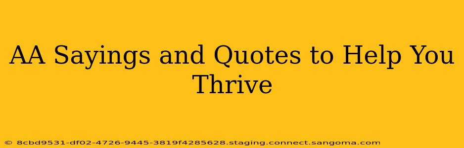 AA Sayings and Quotes to Help You Thrive