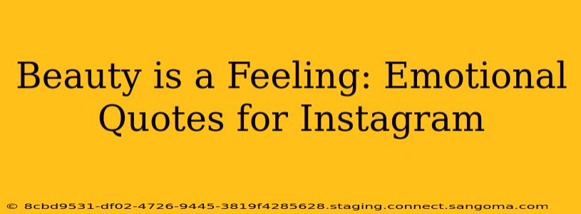 Beauty is a Feeling: Emotional Quotes for Instagram