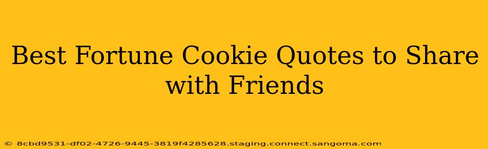 Best Fortune Cookie Quotes to Share with Friends