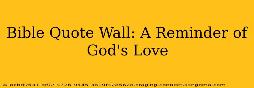 Bible Quote Wall: A Reminder of God's Love