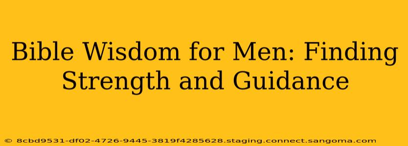 Bible Wisdom for Men: Finding Strength and Guidance