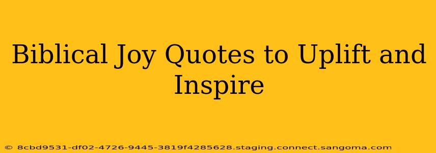 Biblical Joy Quotes to Uplift and Inspire