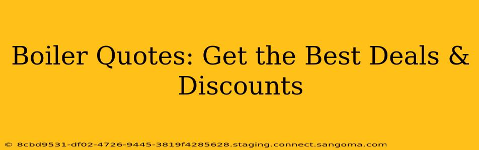 Boiler Quotes: Get the Best Deals & Discounts
