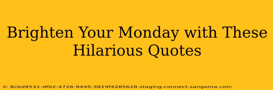 Brighten Your Monday with These Hilarious Quotes