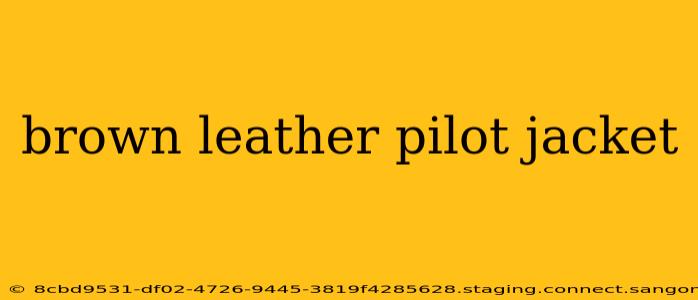 brown leather pilot jacket