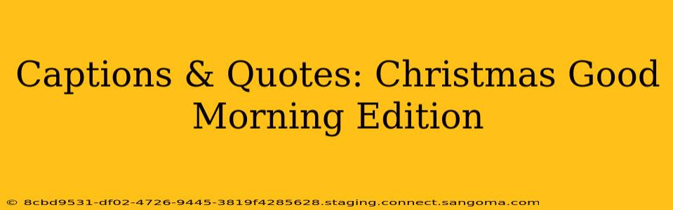 Captions & Quotes: Christmas Good Morning Edition