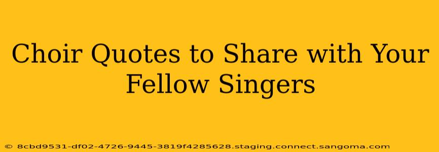 Choir Quotes to Share with Your Fellow Singers