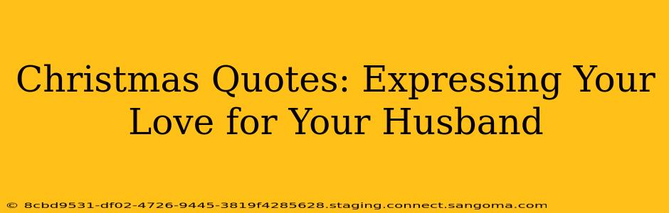 Christmas Quotes: Expressing Your Love for Your Husband