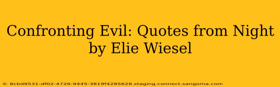 Confronting Evil: Quotes from Night by Elie Wiesel