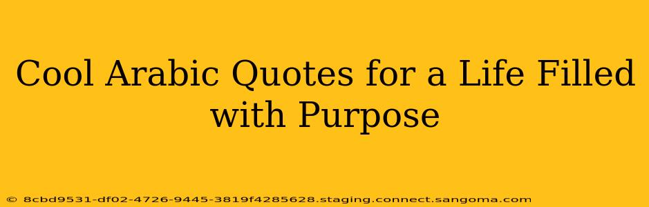 Cool Arabic Quotes for a Life Filled with Purpose