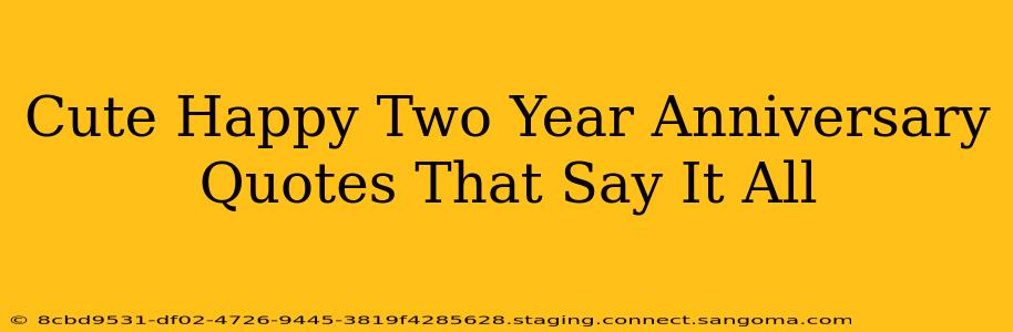 Cute Happy Two Year Anniversary Quotes That Say It All
