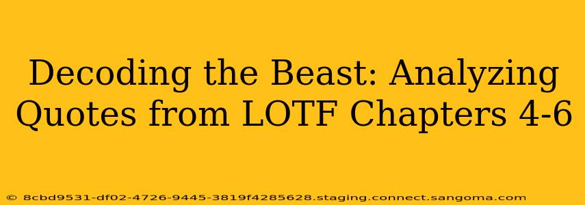 Decoding the Beast: Analyzing Quotes from LOTF Chapters 4-6