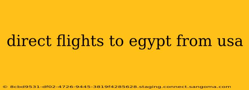 direct flights to egypt from usa