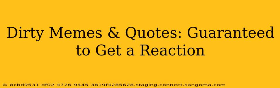 Dirty Memes & Quotes: Guaranteed to Get a Reaction