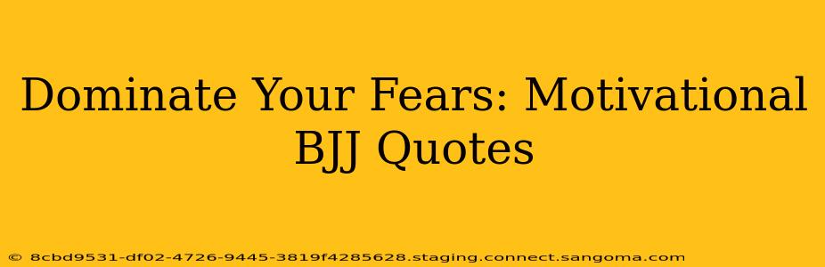 Dominate Your Fears: Motivational BJJ Quotes