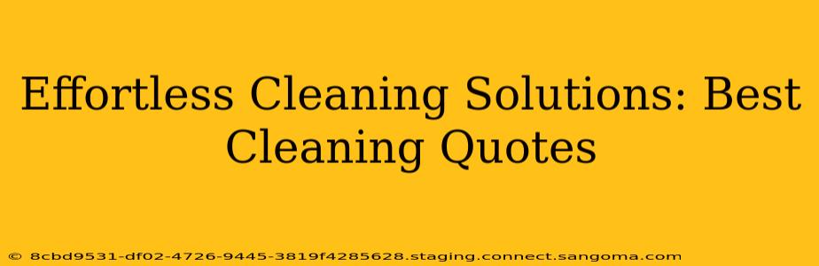 Effortless Cleaning Solutions: Best Cleaning Quotes