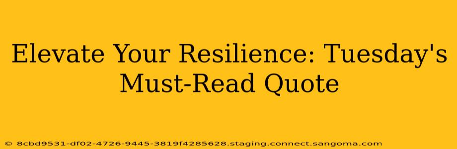 Elevate Your Resilience: Tuesday's Must-Read Quote