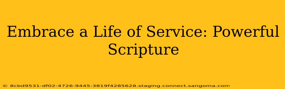 Embrace a Life of Service: Powerful Scripture