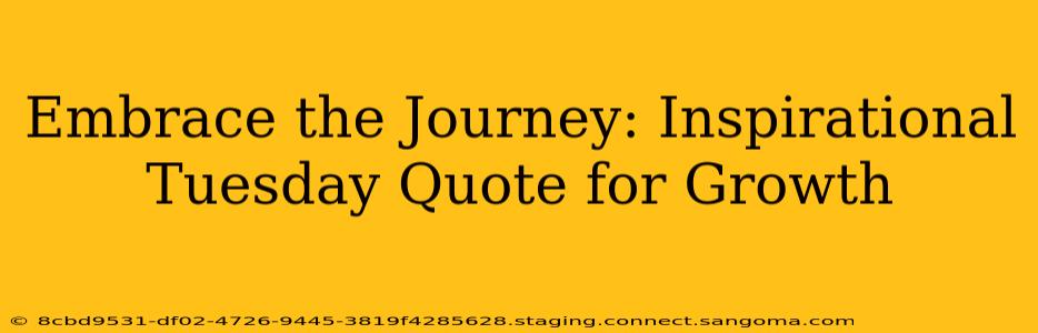 Embrace the Journey: Inspirational Tuesday Quote for Growth