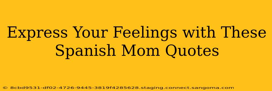 Express Your Feelings with These Spanish Mom Quotes