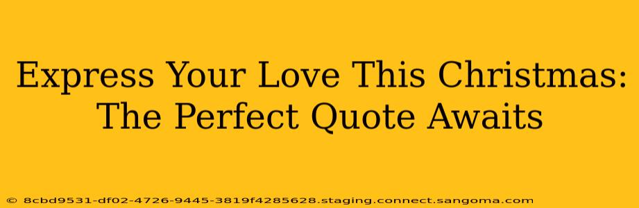Express Your Love This Christmas: The Perfect Quote Awaits