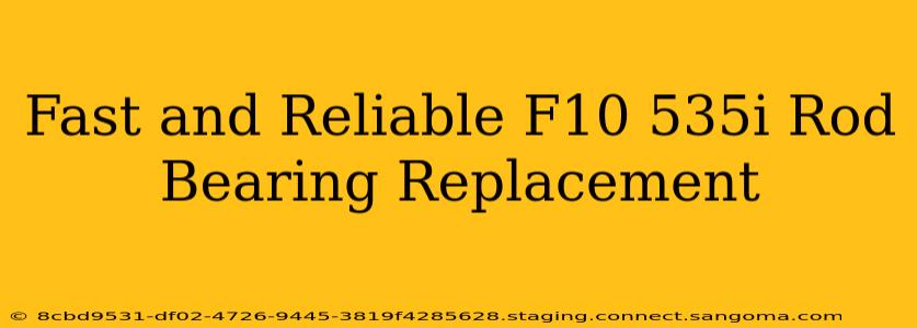 Fast and Reliable F10 535i Rod Bearing Replacement