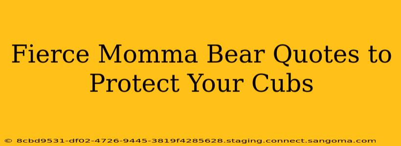 Fierce Momma Bear Quotes to Protect Your Cubs