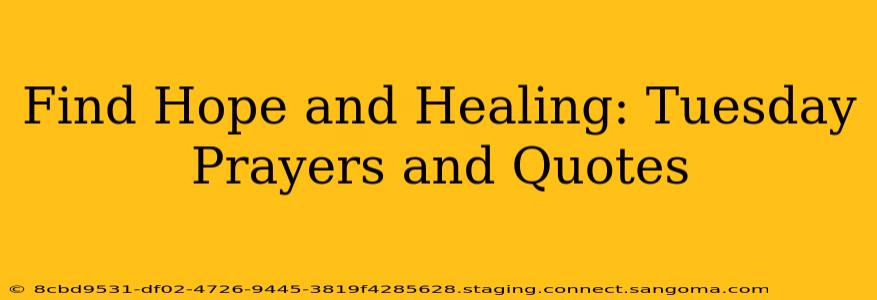 Find Hope and Healing: Tuesday Prayers and Quotes
