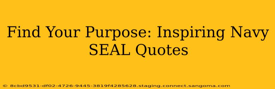 Find Your Purpose: Inspiring Navy SEAL Quotes