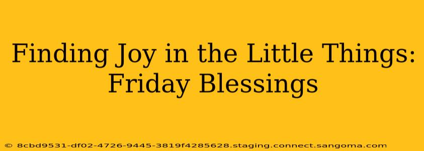 Finding Joy in the Little Things: Friday Blessings