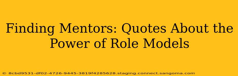 Finding Mentors: Quotes About the Power of Role Models