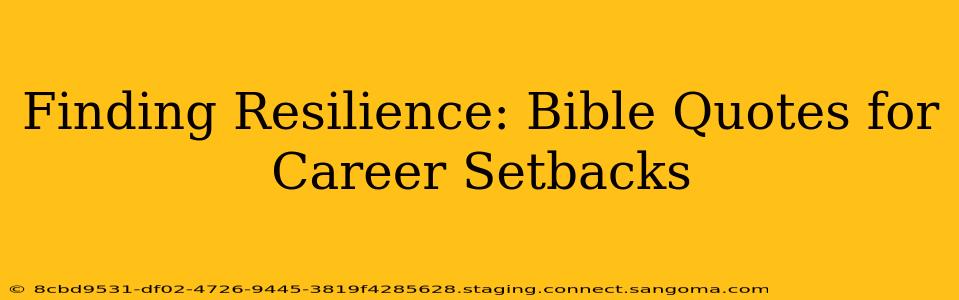 Finding Resilience: Bible Quotes for Career Setbacks