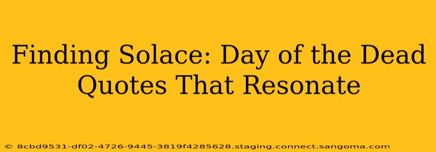 Finding Solace: Day of the Dead Quotes That Resonate