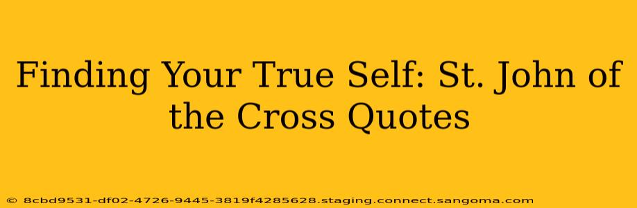 Finding Your True Self: St. John of the Cross Quotes
