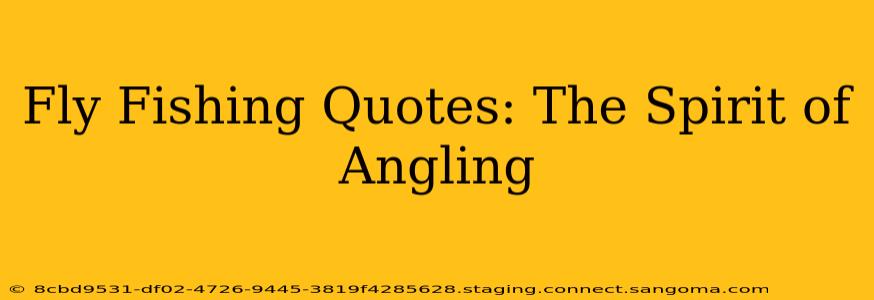 Fly Fishing Quotes: The Spirit of Angling