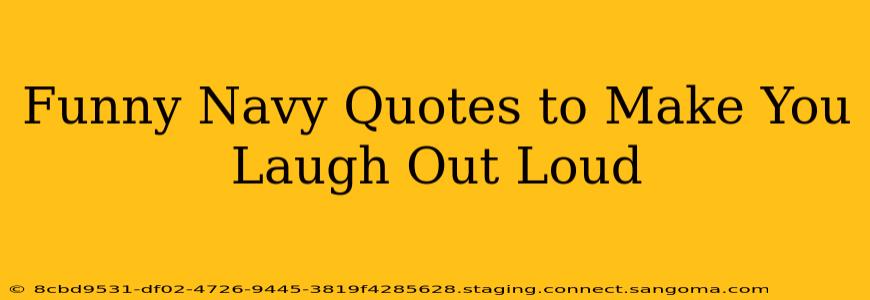 Funny Navy Quotes to Make You Laugh Out Loud