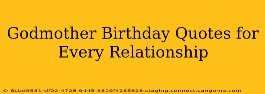 Godmother Birthday Quotes for Every Relationship