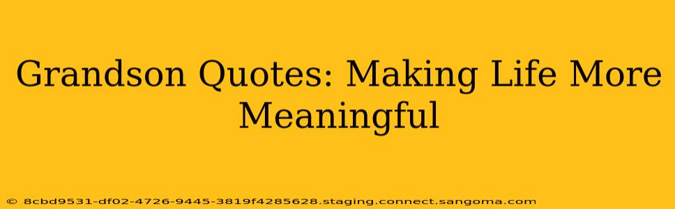 Grandson Quotes: Making Life More Meaningful