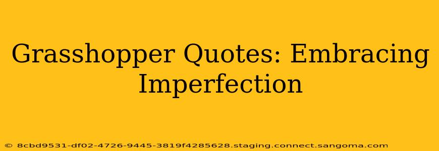 Grasshopper Quotes: Embracing Imperfection