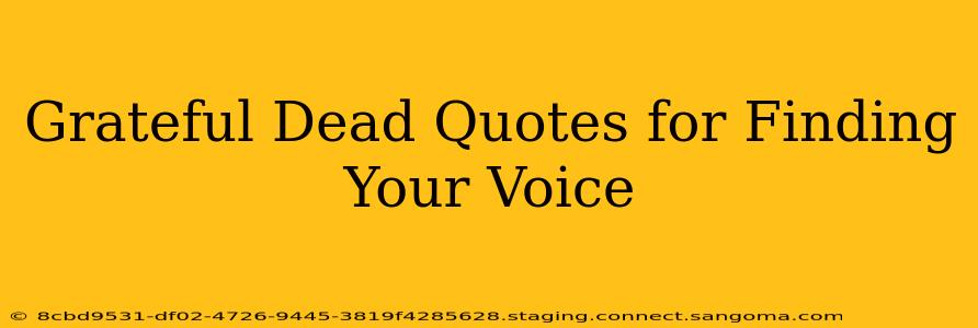Grateful Dead Quotes for Finding Your Voice