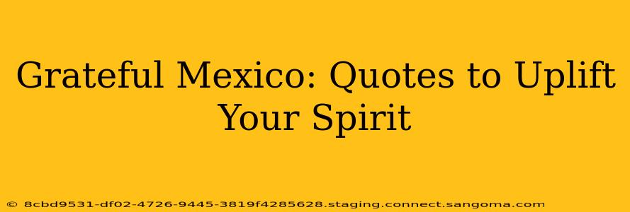 Grateful Mexico: Quotes to Uplift Your Spirit