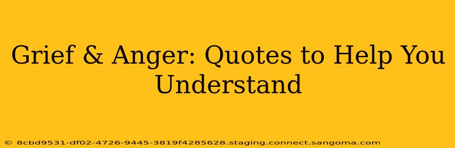 Grief & Anger: Quotes to Help You Understand