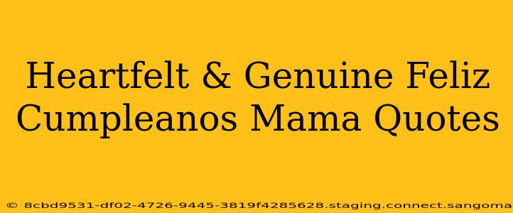 Heartfelt & Genuine Feliz Cumpleanos Mama Quotes