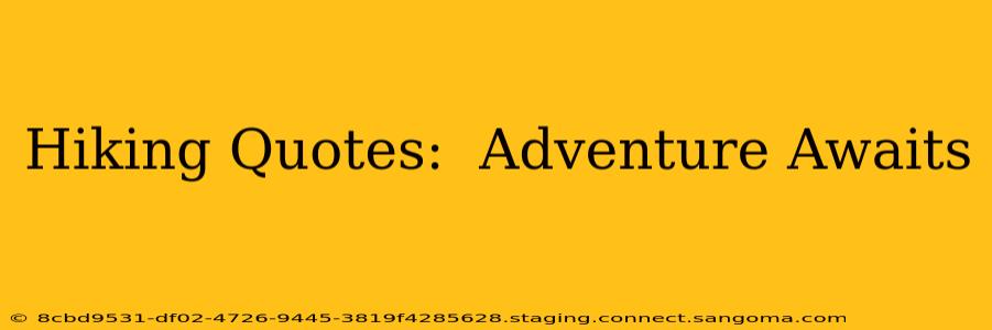 Hiking Quotes:  Adventure Awaits