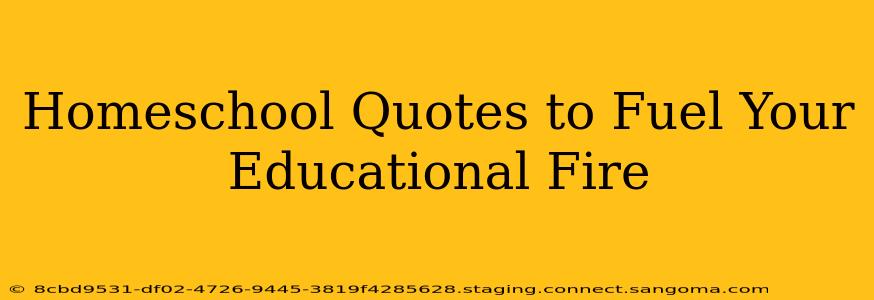 Homeschool Quotes to Fuel Your Educational Fire