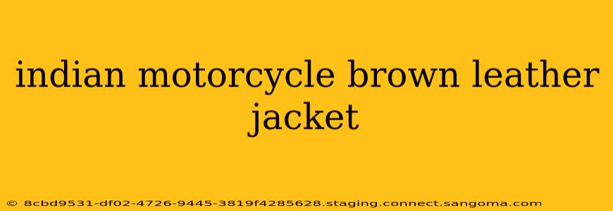 indian motorcycle brown leather jacket