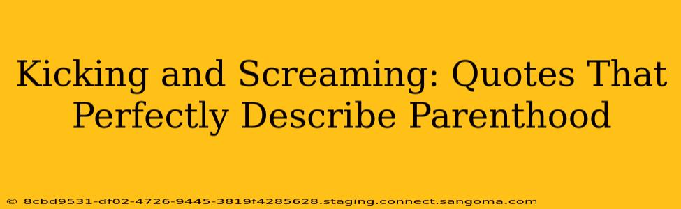 Kicking and Screaming: Quotes That Perfectly Describe Parenthood