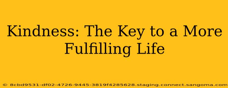 Kindness: The Key to a More Fulfilling Life