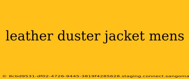 leather duster jacket mens